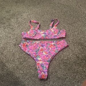 Floral Pink Bikini Set